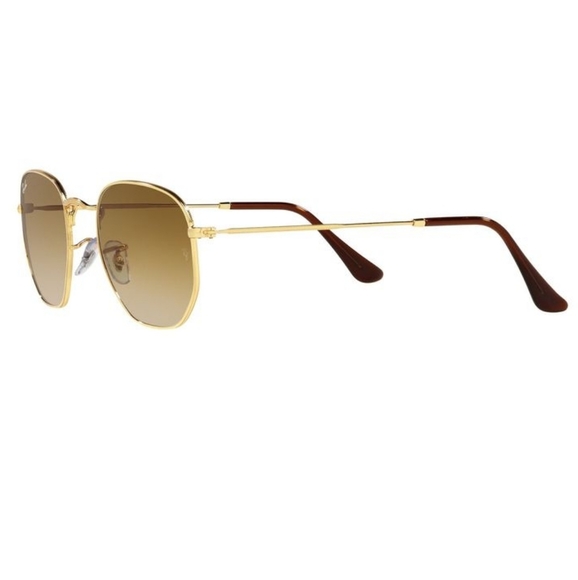 Ray Ban Hexagonal Gradient Brown Lenses RB3548N Gold Frame - Picture 4 of 16